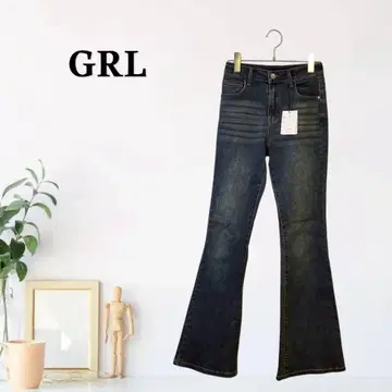 zG430 [S] GRL 데님 팬츠 하이라이즈 벨보텀 부츠컷
