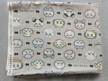 치이카와 (먼작귀) 리본 옥스 원단 그레이