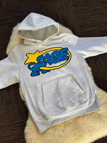SAGE 빅 로고 후드티