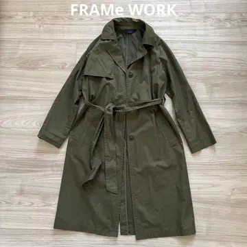 프레임워크 올리브 트렌치코트 허리 벨트 포함