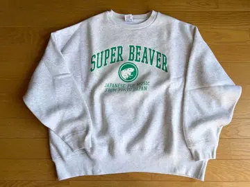 SUPER BEAVER 그레이 맨투맨 M