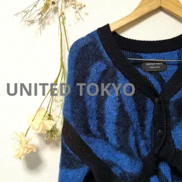 유나이티드 도쿄 패턴 숏 가디건 모헤어