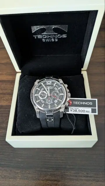 TECHNOS 남성용 손목시계 블랙