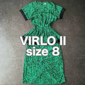 [ 미국산 ] VIRGO II 올 패턴 바이컬러 롱 원피스