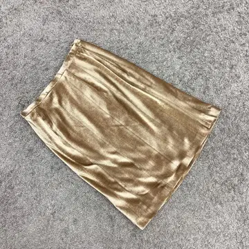 쿠 드 샹스 새틴 스커트 타이트 무릎 위 기장 일본제 베이지 계열(38)