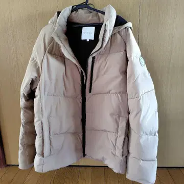 ELKEX 후드 부착 다운 자켓 XXL 베이지