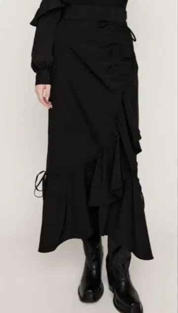 ASYMMETRY HEM GATHER SK