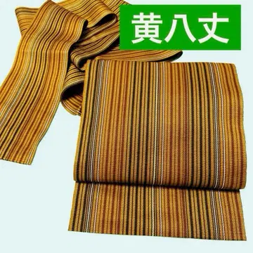 컨디션 최상 본토 황팔조 나고야 오비(약 24cm) 순수 실크