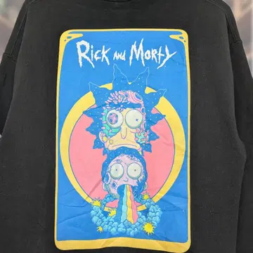 Rick and Morty 풀오버 후드티 러버 프린트 캐릭터