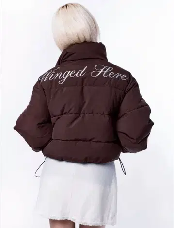 Winged Here 다운 자켓 브라운