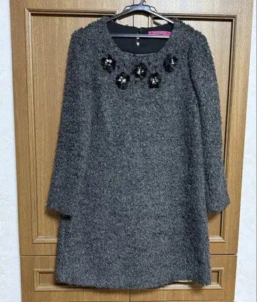 가격 인하 ANNA SUI 꽃 장식 긴팔 원피스