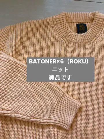 BATONER x 6 RIB KNIT CREW NECK
