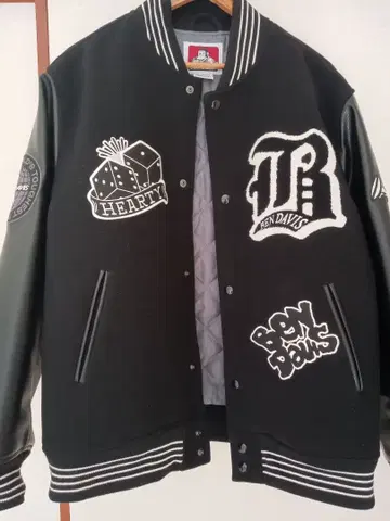 벤 데이비스 바시티 자켓 블랙 XL 사이즈