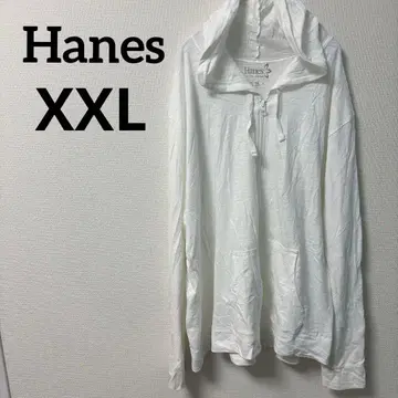 Hanes [ XXL ] 화이트 여성용 풀 지퍼 후디