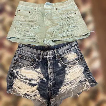 RNA 데미지 데님 숏팬츠 2점 세트