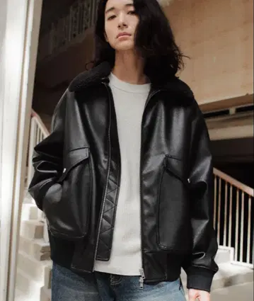 BOA ARTIFICIAL GRAIN FLIGHT BLOUSON