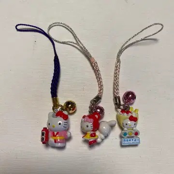 도쿄 한정판 고토치 키티 스트랩 3개 세트