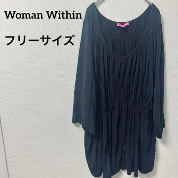 Woman Within 블랙 여성용 긴팔 튜닉 [ 34/36 ]