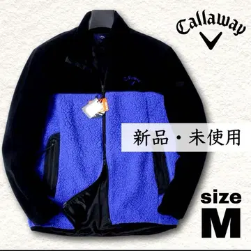 새상품 미사용 Callaway 보아 플리스 자켓 M 블랙&블루