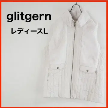 A4239 새상품 glitgern 집업 베스트 L 라이트 베이지