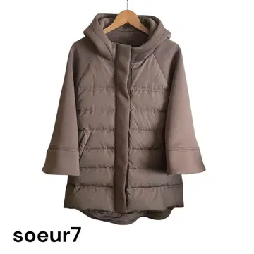 야마다야 soeur7 종이상자 니트 다운 코트