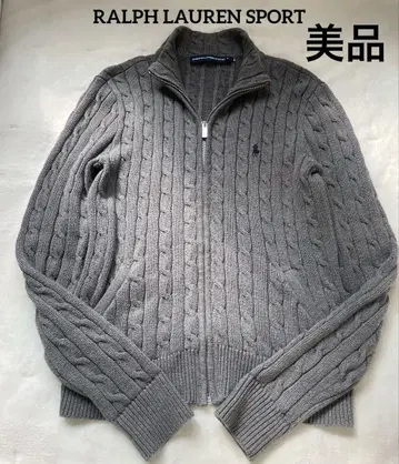 [ 새상품급 ] 랄프 로렌 케이블 짜임 풀 집업 스웨터 포니 자수