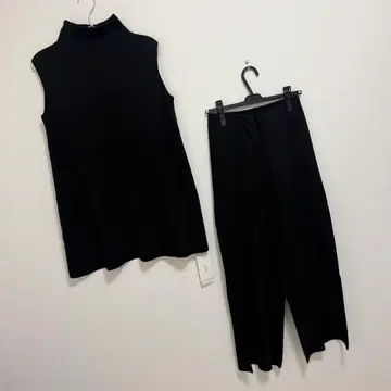 미라 오웬 드레이프 터틀 니트 팬츠 SET