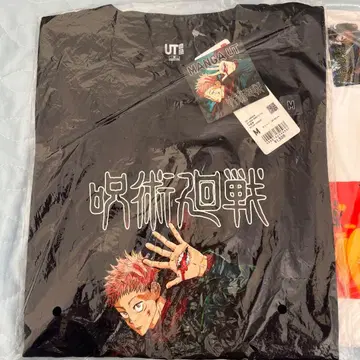 주술회전 MANGA UT T셔츠 M 블랙