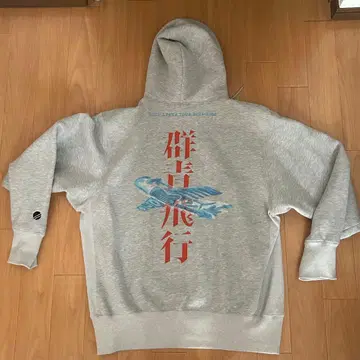 군청 비행 후드티