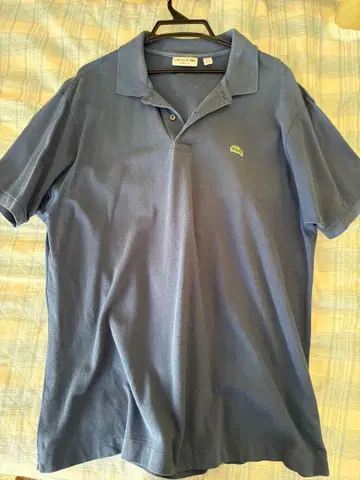LACOSTE 클래식 핏 피케 셔츠 US XXL 블루