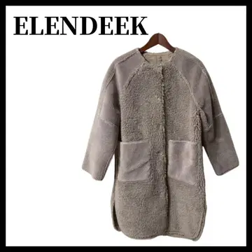 새상품급 ELENDEEK 엘렌딕 보아 코트 그레이지 S 무릎 기장