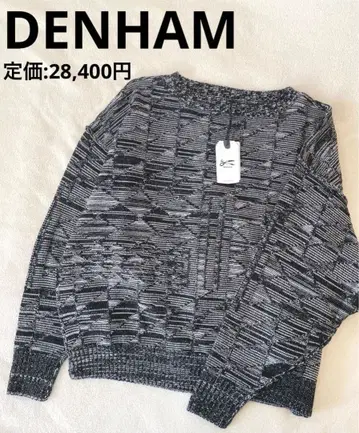DENHAM(덴함) 울 니트 스웨터 블랙 울 100% 택 포함 새상품
