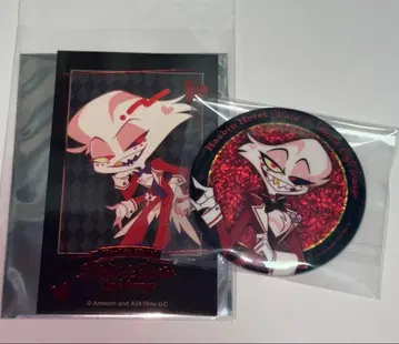 해즈빈 호텔 애니 카페 금박 카드 캔뱃지 엔젤