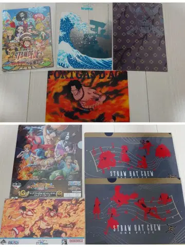 원피스 ONEPIECE 클리어 파일 스티커 색지 8종 세트