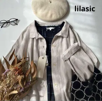 a424*새상품 리라시크 노스 오브제 면린넨 셔츠 코트