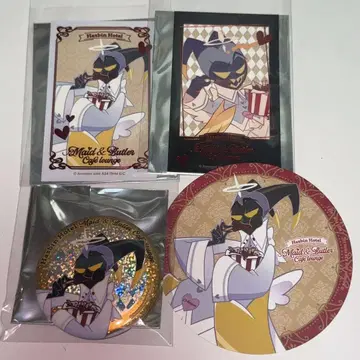 해즈빈 호텔 애니카페 금박 카드 캔뱃지 코스터 아담