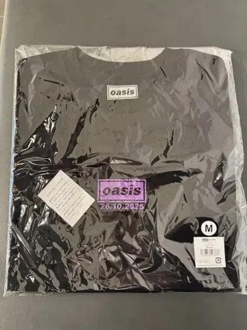 oasis 라이브T셔츠 블랙 M 사이즈 1026일자
