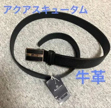 새상품 아쿠아 스큐텀 Aquascutum 소가죽 벨트 블랙