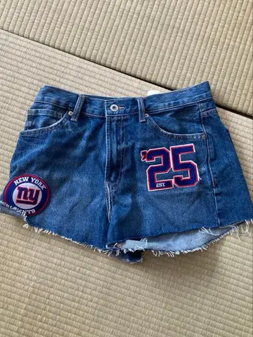 ZARA 뉴욕 자이언츠 자수 숏팬츠 38