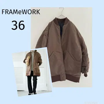 FRAMeWORK 프레임워크 롱 MA-1 리버서블 브라운