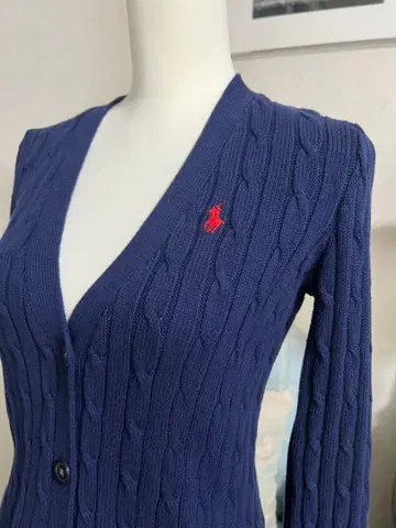 랄프 로렌 케이블 코튼 가디건 S