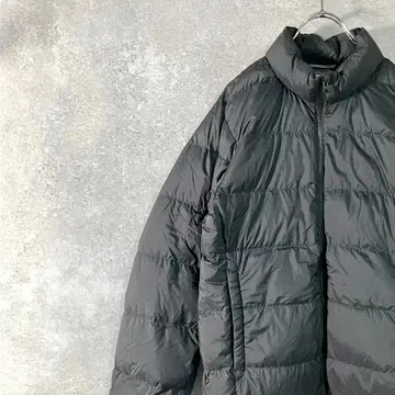 UNIQLO 다운 자켓 긴팔 블랙 집업 페더 나일론