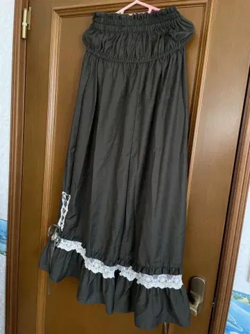axes femme 2way 플레어 가우초 팬츠 카키