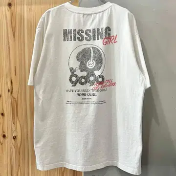 이동 판매 한정 9090 missing girl 반팔 티셔츠