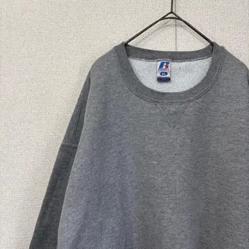러셀 맨투맨 무지 두꺼운 그레이 미국 빈티지 의류 XL 2931