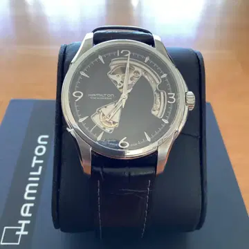 HAMILTON 자동 와인딩 시계 블랙 다이얼 H32565735