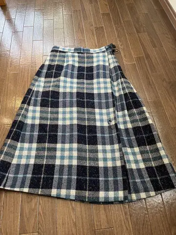 KEITH 체크 무늬 가을/겨울 롱 스커트 40