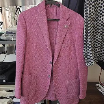 LARDINI 핑크 테일러드 자켓