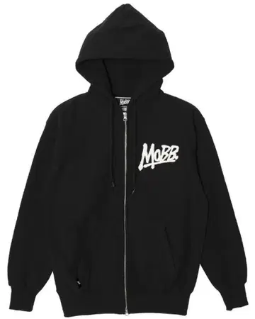 MOBB 블랙 집업 후드티