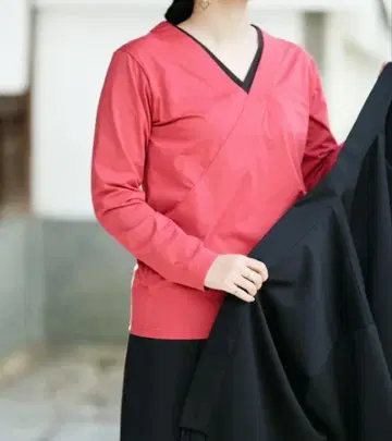 새상품급 SOU SOU 누키에리 지반 L 사이즈 겹카라 초장면 티셔츠